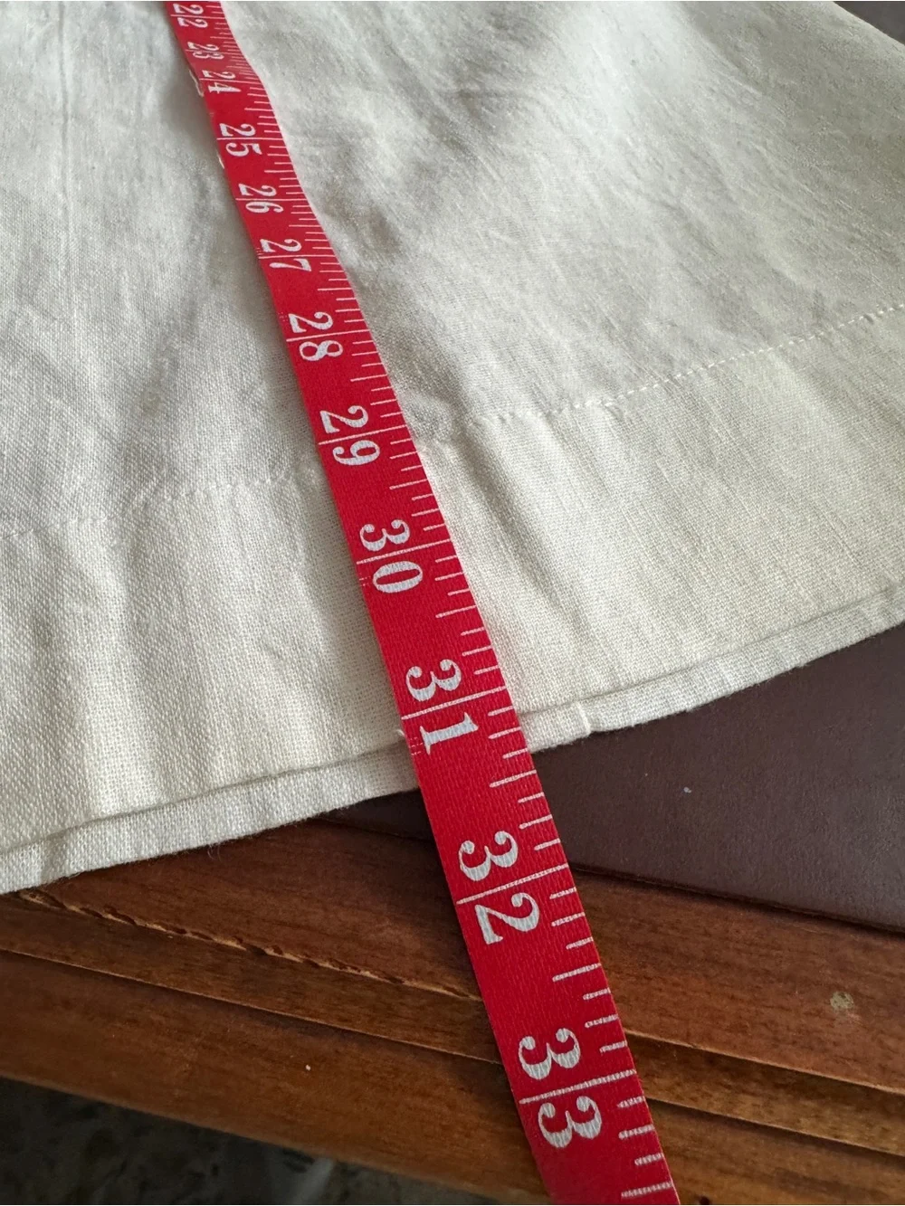 Jennifer Lopez Ivory Lined Linen High Rise Wide Leg Pant Size 10 - Picture 7 of 13
